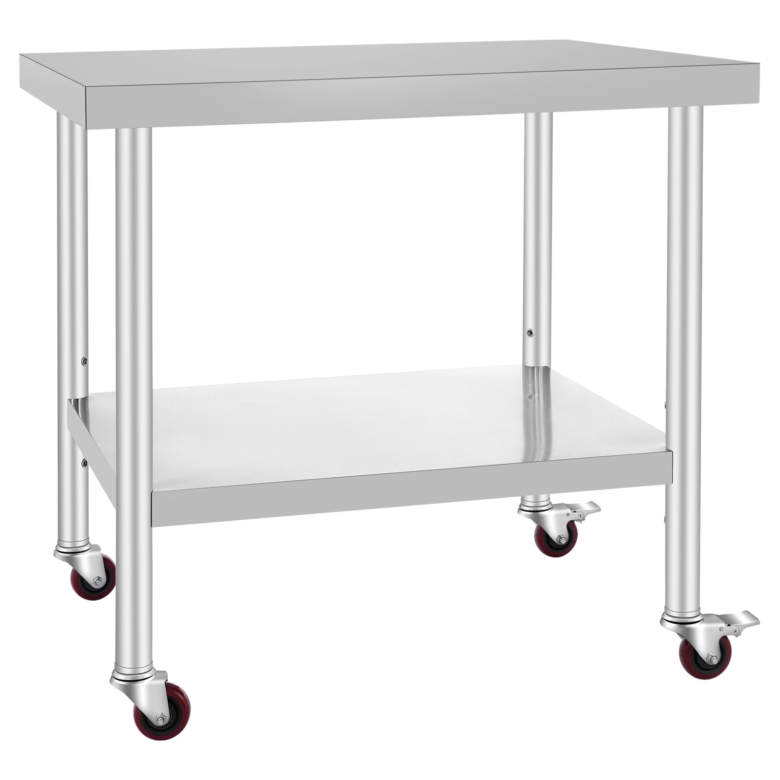 Stainless Steel Commercial Kitchen Prep Table With Adjustable Shelf_voghion.com
